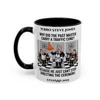 Premium Personalised Freemason Colour Rim Mug - Meme - Traffic Cone - Masonic Mugs