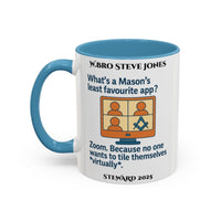 Premium Personalised Freemason Colour Rim Mug - Meme - What’s a Mason’s least favourite app? - Masonic Mugs