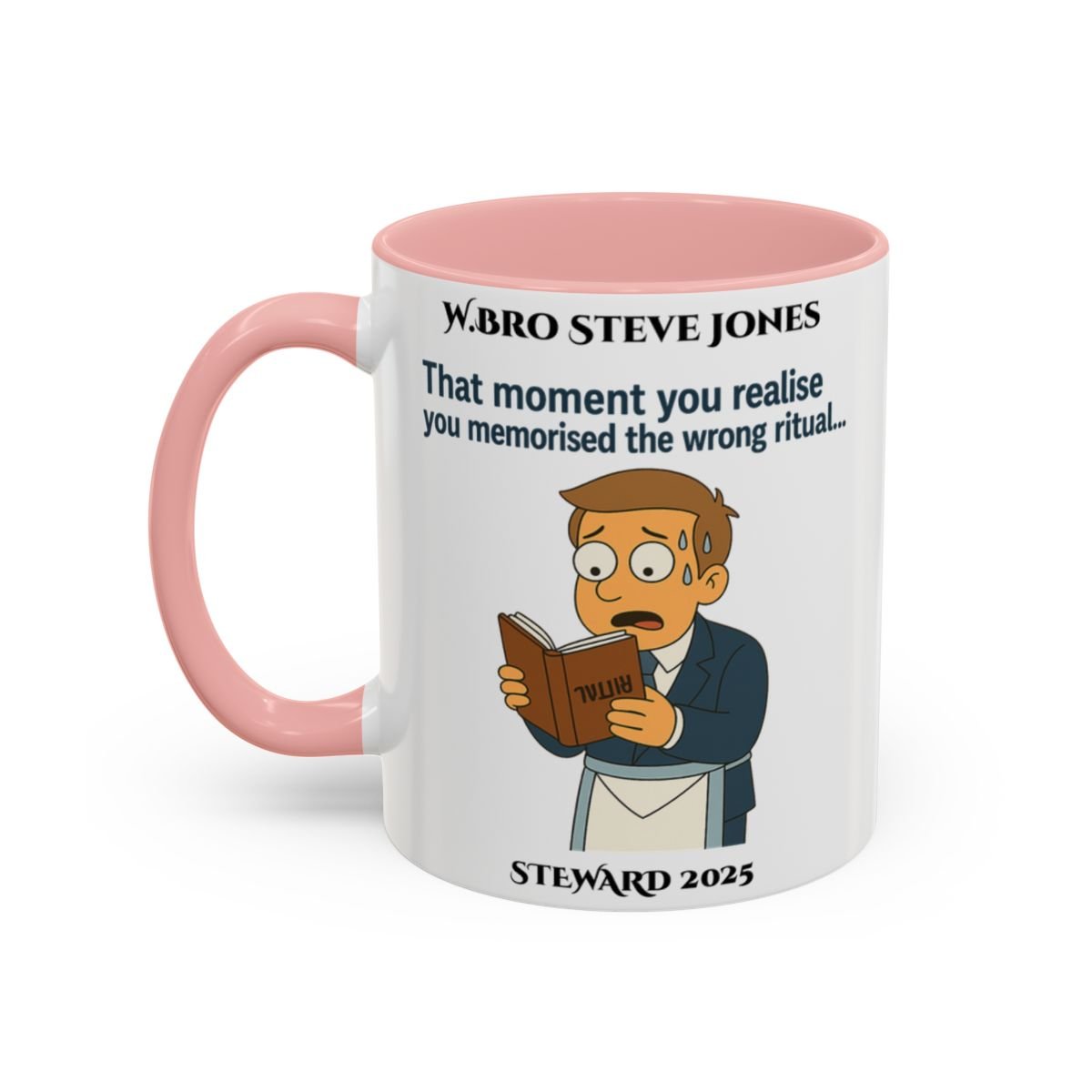 Premium Personalised Freemason Colour Rim Mug - Meme - When you realise you remembered the wrong ritual - Masonic Mugs