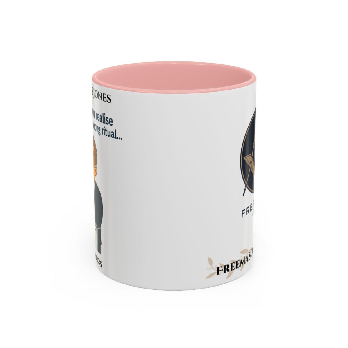 Premium Personalised Freemason Colour Rim Mug - Meme - When you realise you remembered the wrong ritual - Masonic Mugs