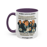Premium Personalised Freemason Colour Rim Mug - Meme - Where the secrets are safe - Masonic Mugs