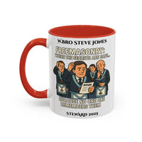 Premium Personalised Freemason Colour Rim Mug - Meme - Where the secrets are safe - Masonic Mugs