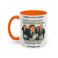 Premium Personalised Freemason Colour Rim Mug - Meme - Where the secrets are safe - Masonic Mugs