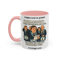 Premium Personalised Freemason Colour Rim Mug - Meme - Where the secrets are safe - Masonic Mugs