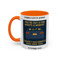 Premium Personalised Freemason Colour Rim Mug - Meme - Your'e out for a few nights a week? - Masonic Mugs