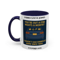 Premium Personalised Freemason Colour Rim Mug - Meme - Your'e out for a few nights a week? - Masonic Mugs