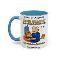 Premium Personalised Freemason Colour Rim Mug - Organist Design - Ready with music at a moments notice - Masonic Mugs