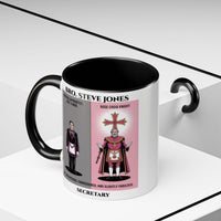 Premium Personalised Freemason Colour Rim Mug - Rose Croix Knight Design - Masonic Mugs
