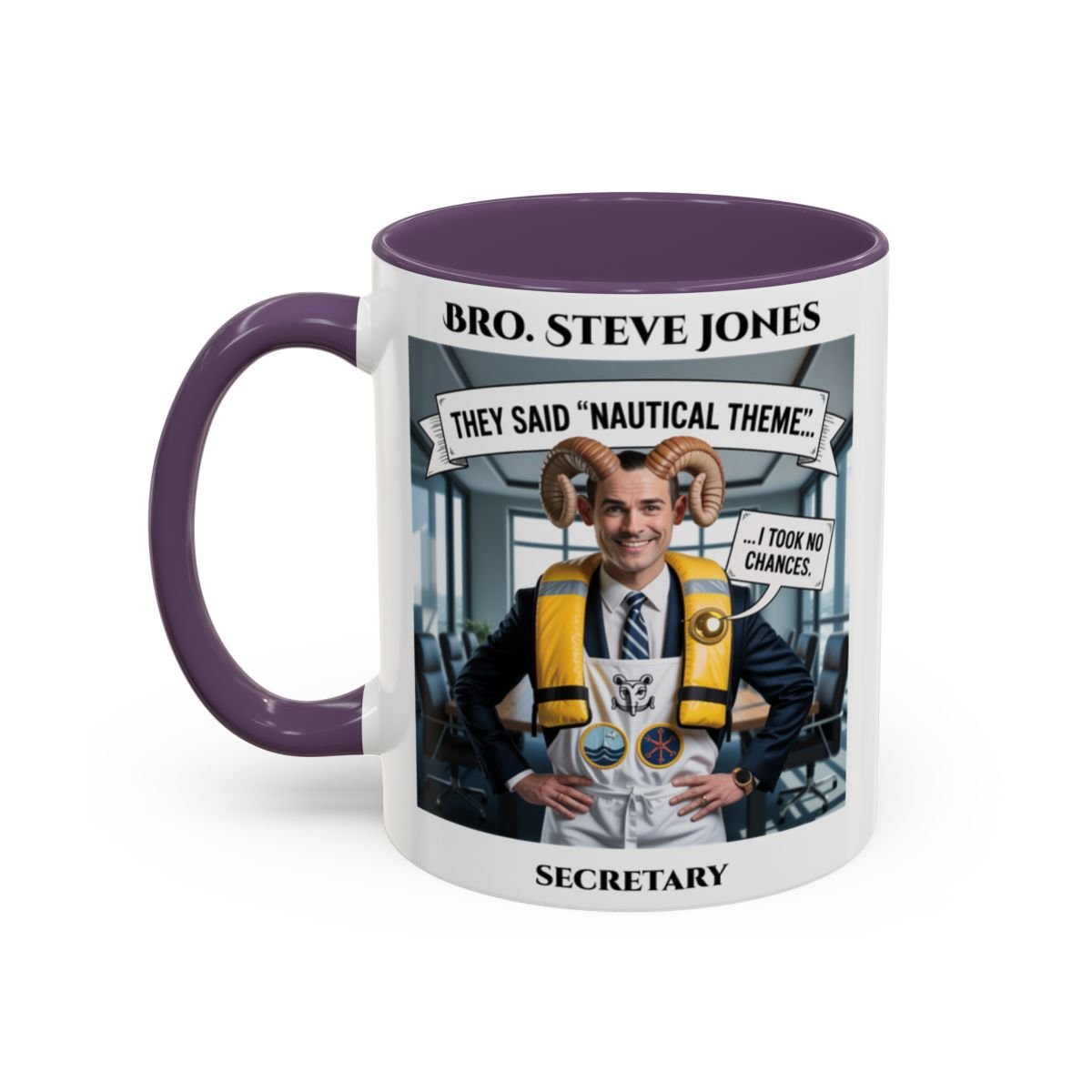 Premium Personalised Freemason Colour Rim Mug - Royal Ark Mariner - Masonic Mugs