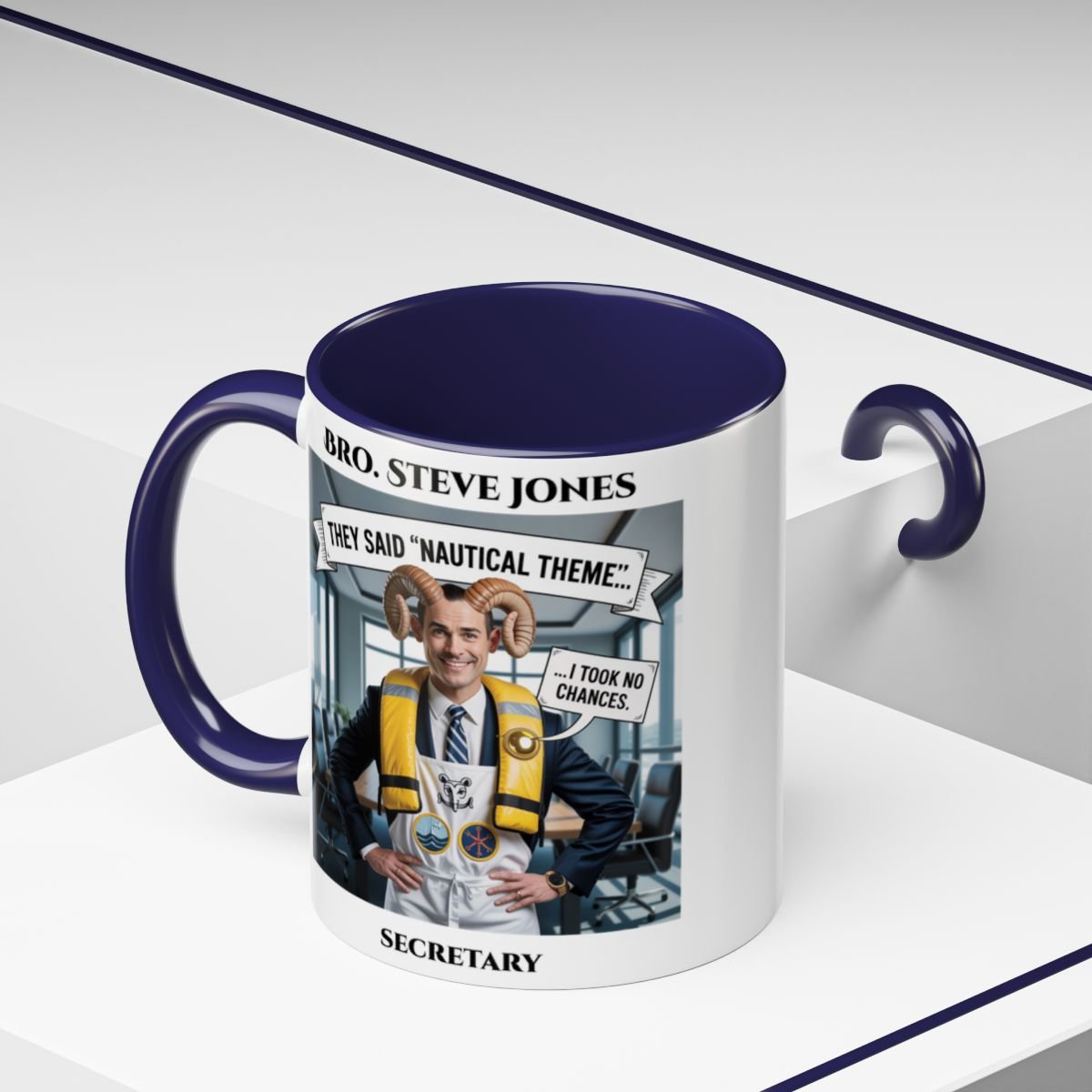 Premium Personalised Freemason Colour Rim Mug - Royal Ark Mariner - Masonic Mugs