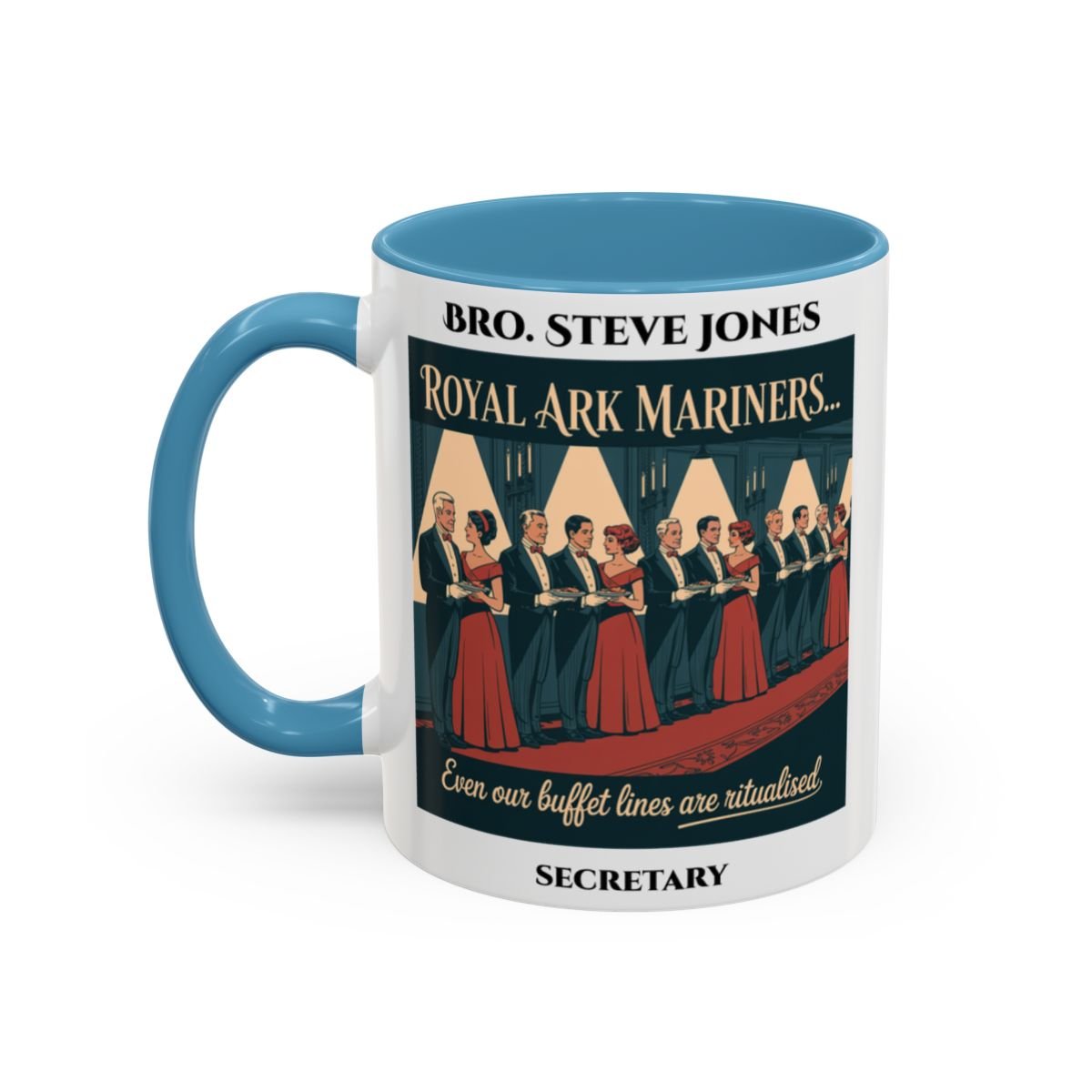 Premium Personalised Freemason Colour Rim Mug - Royal Ark Mariner - Masonic Mugs