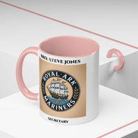 Premium Personalised Freemason Colour Rim Mug - Royal Ark Mariners - Masonic Mugs
