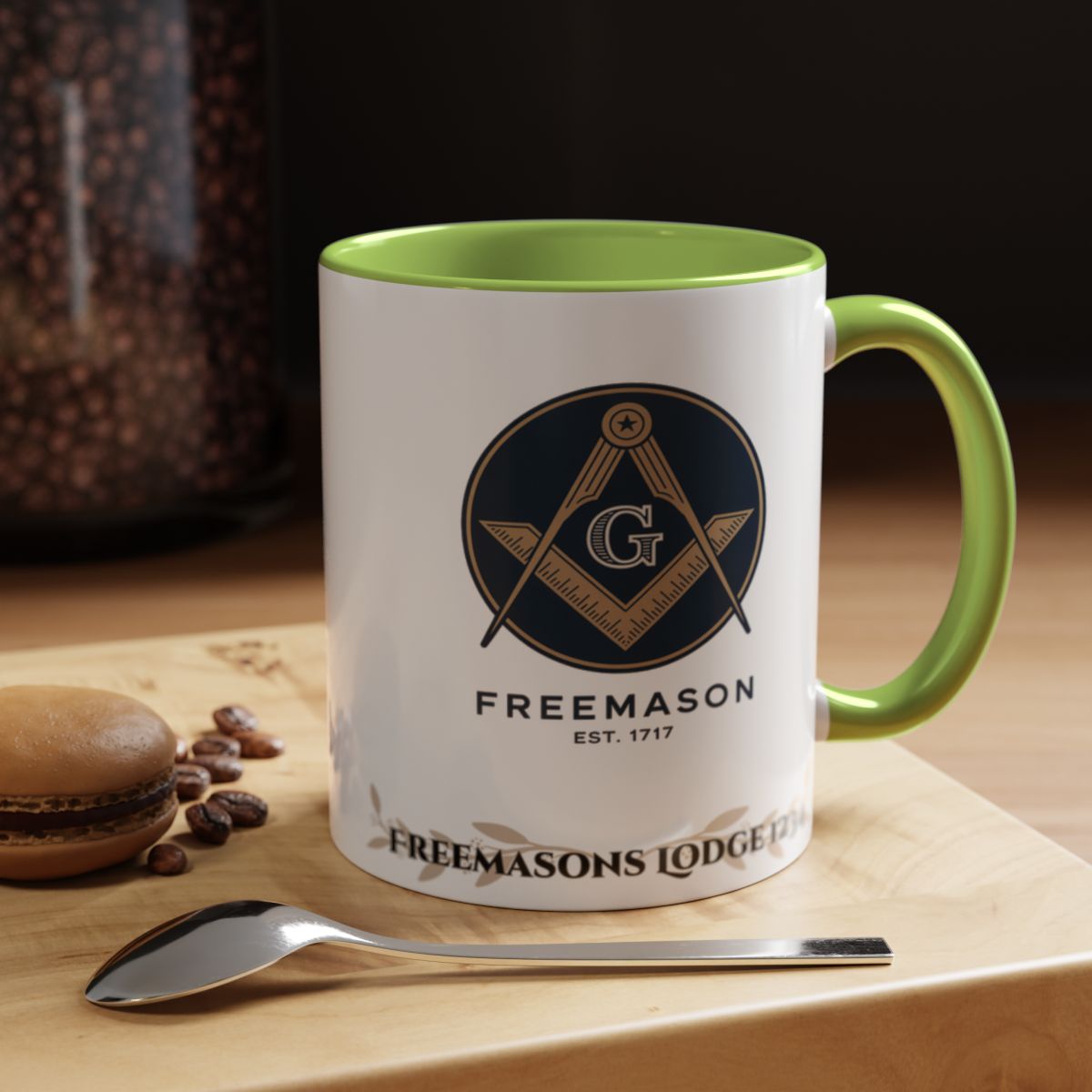 Premium Personalised Freemason Colour Rim Mug - Royal Ark Mariners - Masonic Mugs