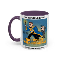 Premium Personalised Freemason Colour Rim Mug - Senior Deacon Design - The lodges walking satnav - Masonic Mugs
