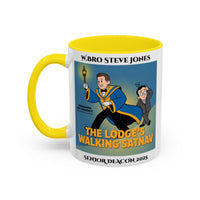 Premium Personalised Freemason Colour Rim Mug - Senior Deacon Design - The lodges walking satnav - Masonic Mugs