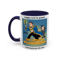 Premium Personalised Freemason Colour Rim Mug - Senior Deacon Design - The lodges walking satnav - Masonic Mugs