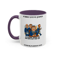 Premium Personalised Freemason Colour Rim Mug - Senior Warden Design - In Charge when the WM pops out for tea - Masonic Mugs