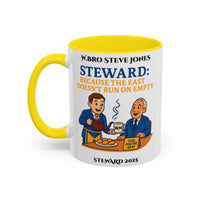 Premium Personalised Freemason Colour Rim Mug - Steward Design - Because the East Doesn't run on empty - Masonic Mugs