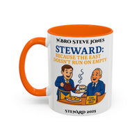 Premium Personalised Freemason Colour Rim Mug - Steward Design - Because the East Doesn't run on empty - Masonic Mugs