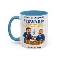 Premium Personalised Freemason Colour Rim Mug - Steward Design - Because the East Doesn't run on empty - Masonic Mugs