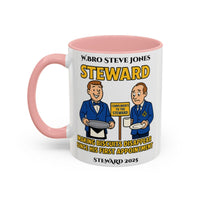 Premium Personalised Freemason Colour Rim Mug - Steward Design - Making Biscuits disappear - Masonic Mugs