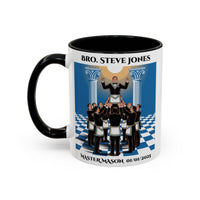Premium Personalised Freemason Colour Rim Mug - Third Degree - Master Mason - Raised - Masonic Mugs
