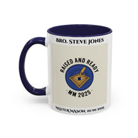 Premium Personalised Freemason Colour Rim Mug - Third Degree - Master Mason - Rasied and Ready - Masonic Mugs