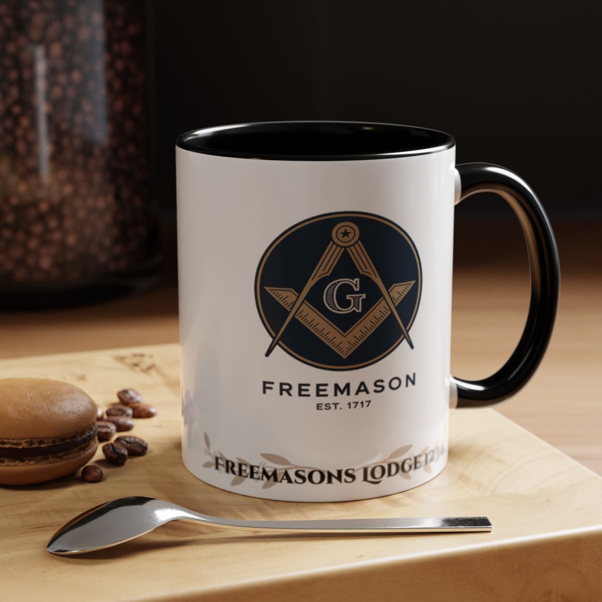 Premium Personalised Freemason Colour Rim Mug - Third Degree - Master Mason - The Journey Continues - Masonic Mugs