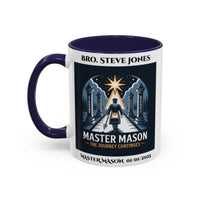 Premium Personalised Freemason Colour Rim Mug - Third Degree - Master Mason - The Journey Continues - Masonic Mugs