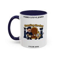 Premium Personalised Freemason Colour Rim Mug - Tyler Design - Guarding the door - Masonic Mugs