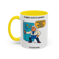 Premium Personalised Freemason Colour Rim Mug - Tyler Design - Guarding the really important secrets - Masonic Mugs