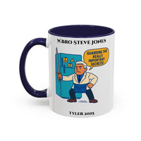 Premium Personalised Freemason Colour Rim Mug - Tyler Design - Guarding the really important secrets - Masonic Mugs