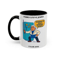 Premium Personalised Freemason Colour Rim Mug - Tyler Design - Guarding the really important secrets - Masonic Mugs