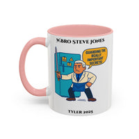 Premium Personalised Freemason Colour Rim Mug - Tyler Design - Guarding the really important secrets - Masonic Mugs