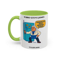 Premium Personalised Freemason Colour Rim Mug - Tyler Design - Guarding the really important secrets - Masonic Mugs