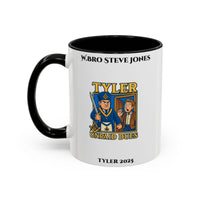 Premium Personalised Freemason Colour Rim Mug - Tyler Design - Unpaid Dues - Masonic Mugs