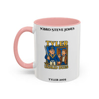 Premium Personalised Freemason Colour Rim Mug - Tyler Design - Unpaid Dues - Masonic Mugs