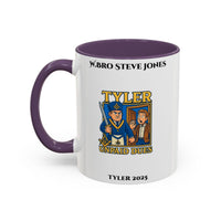 Premium Personalised Freemason Colour Rim Mug - Tyler Design - Unpaid Dues - Masonic Mugs