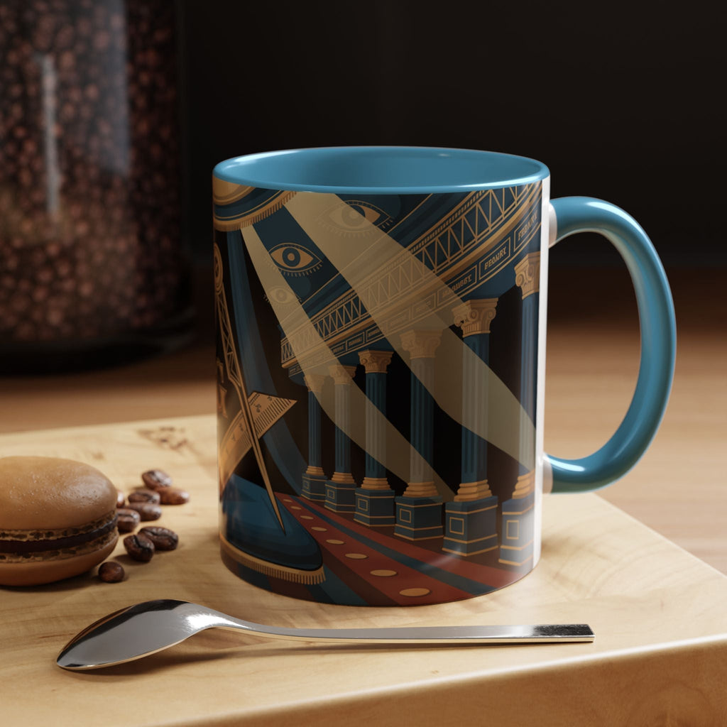 Premium Ready to Go Accent Coffee Mug | Unique Gift for Freemasons, Rituals, Collectibles, Home Decor, Coffee Lover's Item - Masonic Mugs