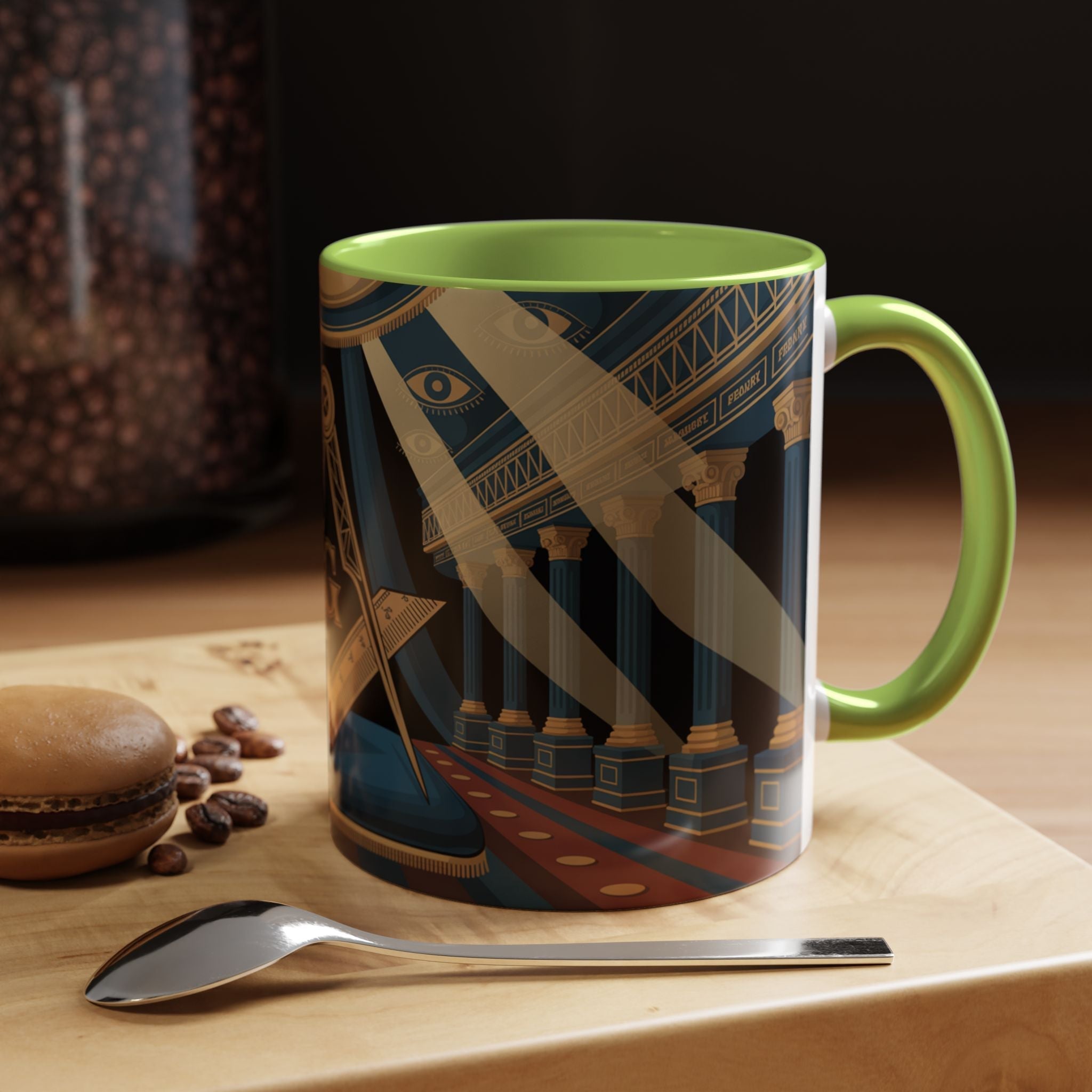 Premium Ready to Go Accent Coffee Mug | Unique Gift for Freemasons, Rituals, Collectibles, Home Decor, Coffee Lover's Item - Masonic Mugs