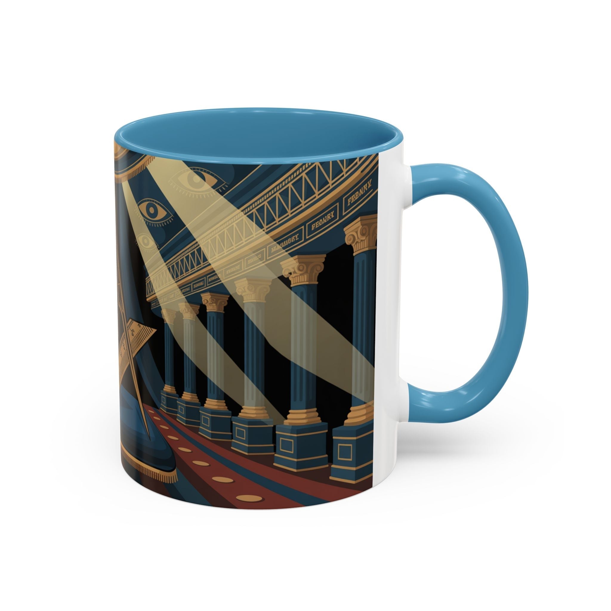 Premium Ready to Go Accent Coffee Mug | Unique Gift for Freemasons, Rituals, Collectibles, Home Decor, Coffee Lover's Item - Masonic Mugs