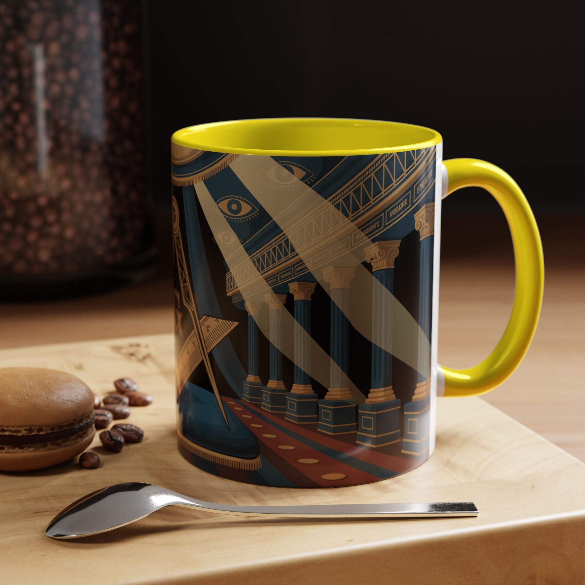 Premium Ready to Go Accent Coffee Mug | Unique Gift for Freemasons, Rituals, Collectibles, Home Decor, Coffee Lover's Item - Masonic Mugs