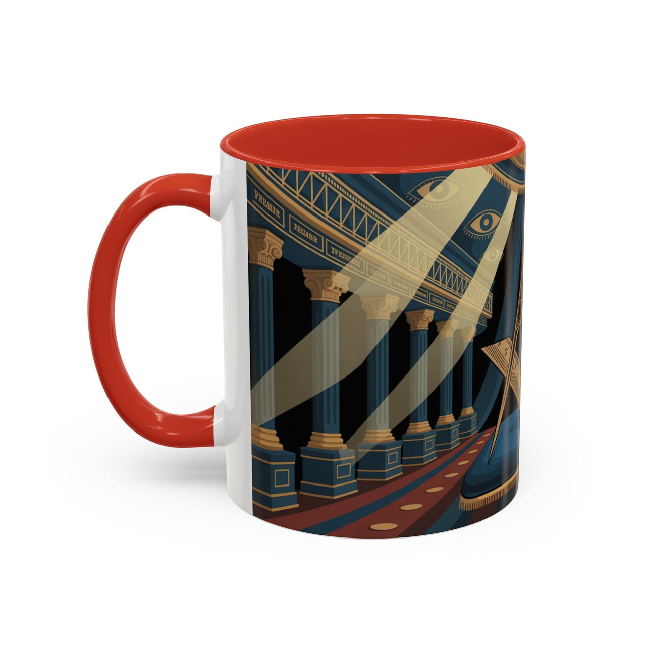 Premium Ready to Go Accent Coffee Mug | Unique Gift for Freemasons, Rituals, Collectibles, Home Decor, Coffee Lover's Item - Masonic Mugs