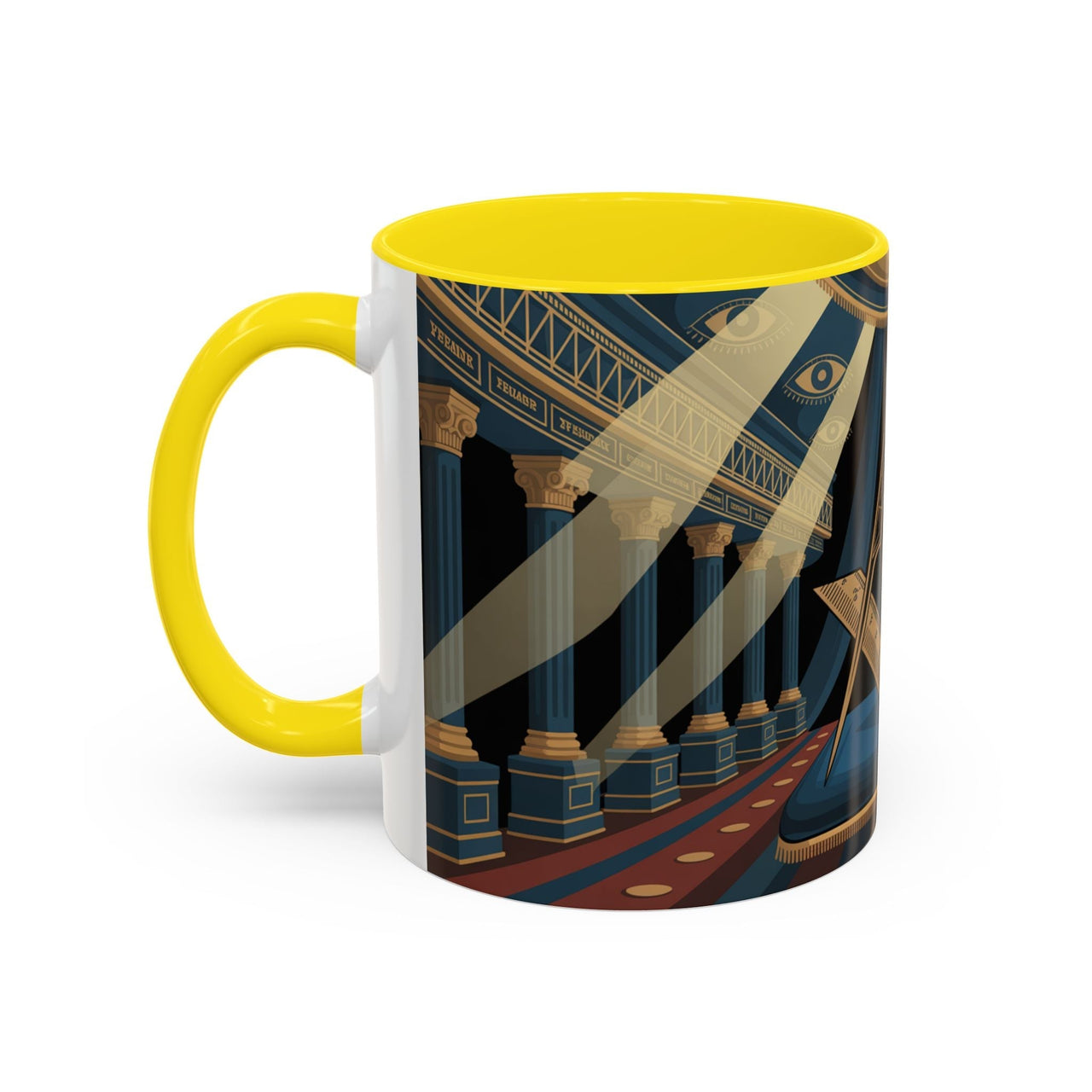 Premium Ready to Go Accent Coffee Mug | Unique Gift for Freemasons, Rituals, Collectibles, Home Decor, Coffee Lover's Item - Masonic Mugs