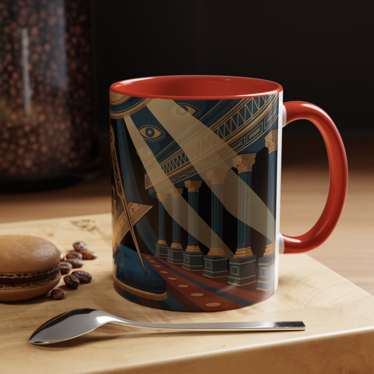 Premium Ready to Go Accent Coffee Mug | Unique Gift for Freemasons, Rituals, Collectibles, Home Decor, Coffee Lover's Item - Masonic Mugs