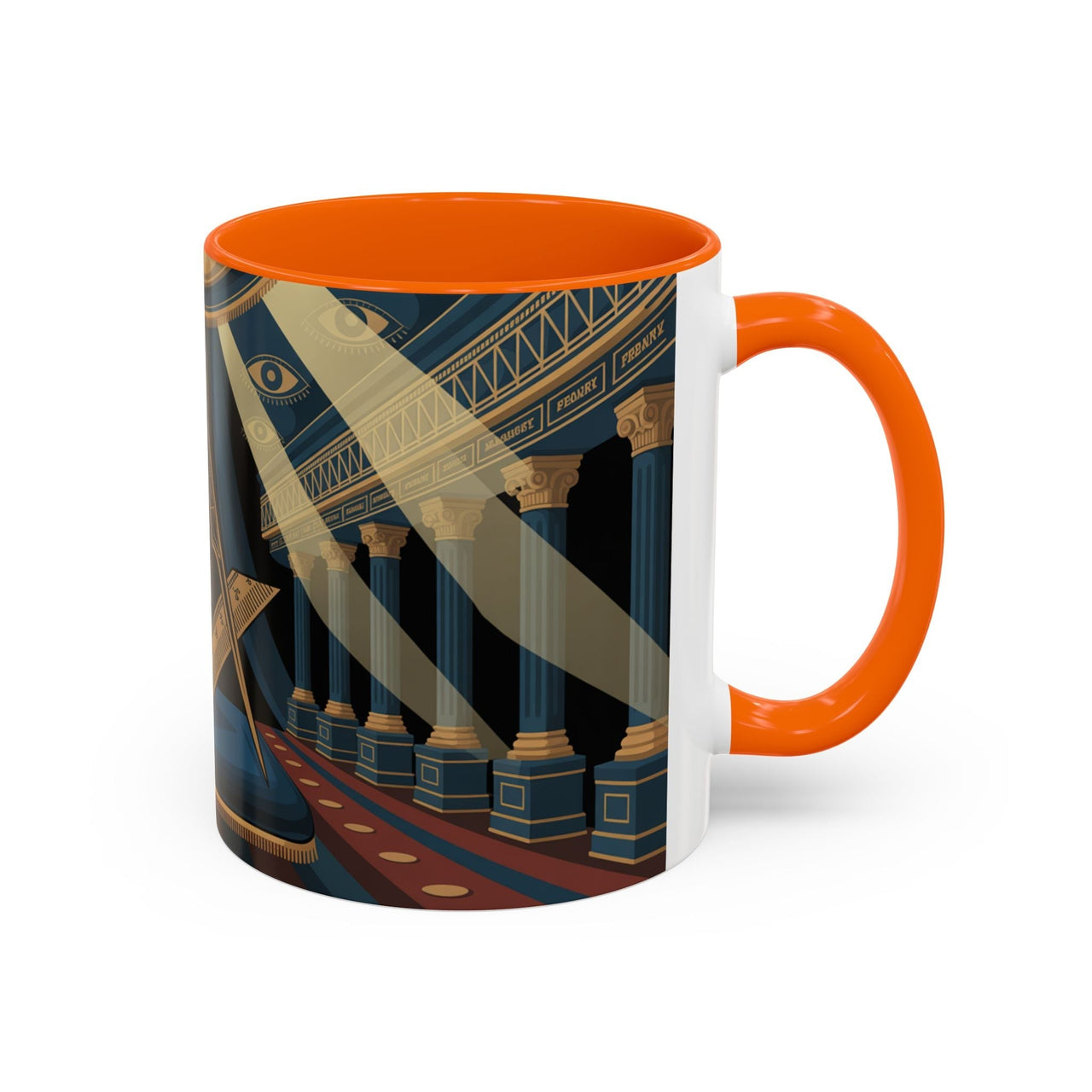 Premium Ready to Go Accent Coffee Mug | Unique Gift for Freemasons, Rituals, Collectibles, Home Decor, Coffee Lover's Item - Masonic Mugs