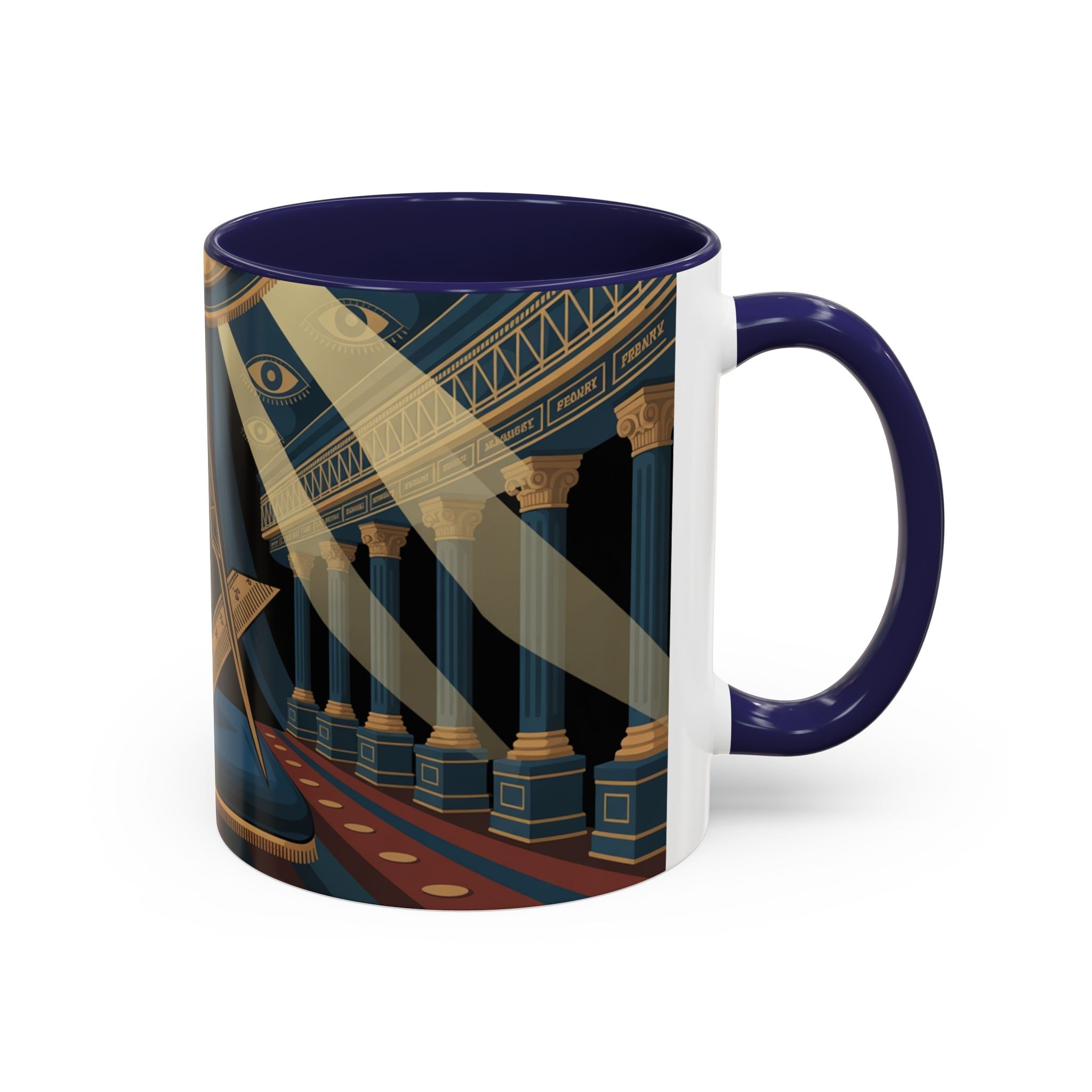 Premium Ready to Go Accent Coffee Mug | Unique Gift for Freemasons, Rituals, Collectibles, Home Decor, Coffee Lover's Item - Masonic Mugs
