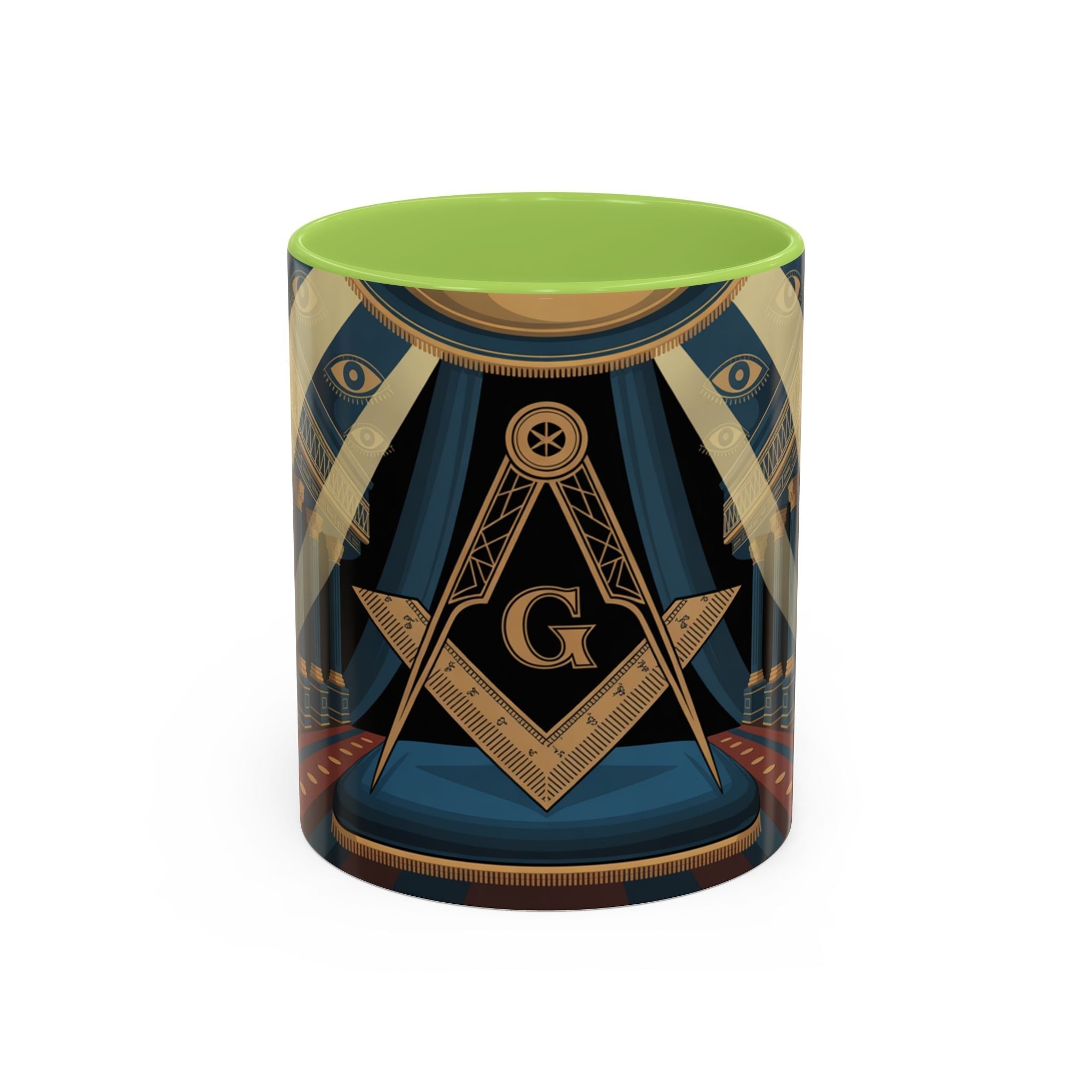 Premium Ready to Go Accent Coffee Mug | Unique Gift for Freemasons, Rituals, Collectibles, Home Decor, Coffee Lover's Item - Masonic Mugs