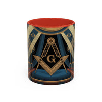 Premium Ready to Go Accent Coffee Mug | Unique Gift for Freemasons, Rituals, Collectibles, Home Decor, Coffee Lover's Item - Masonic Mugs