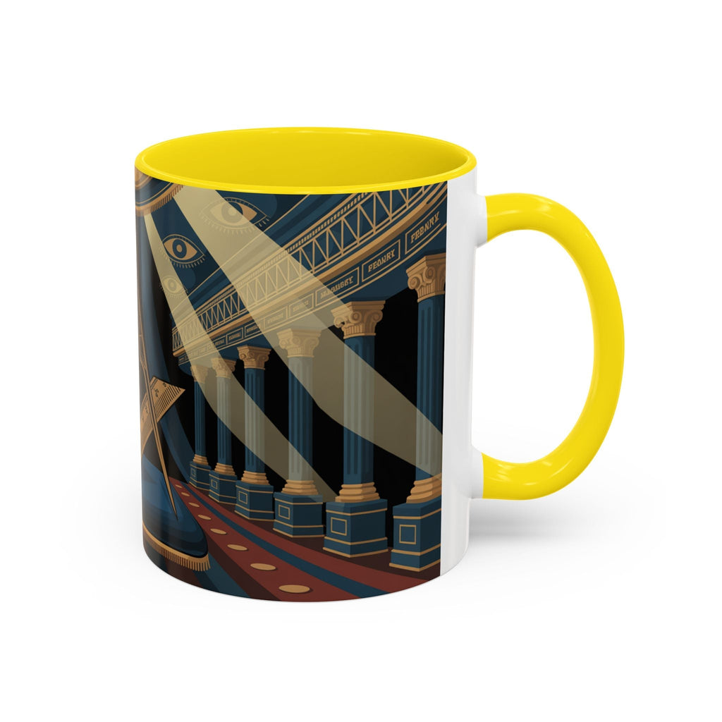 Premium Ready to Go Accent Coffee Mug | Unique Gift for Freemasons, Rituals, Collectibles, Home Decor, Coffee Lover's Item - Masonic Mugs
